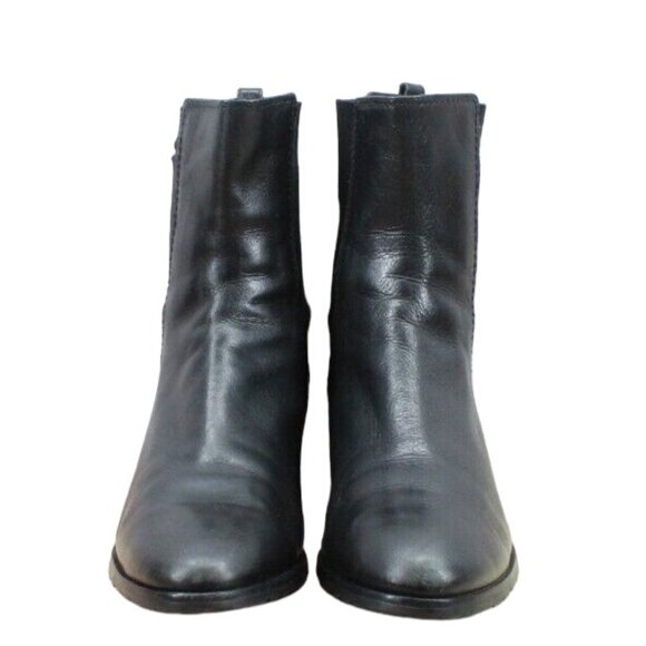 Cole Haan Black Stretch Side Panel Almond Toe Chelsea Booties Size 7.5 B - Picture 4 of 9